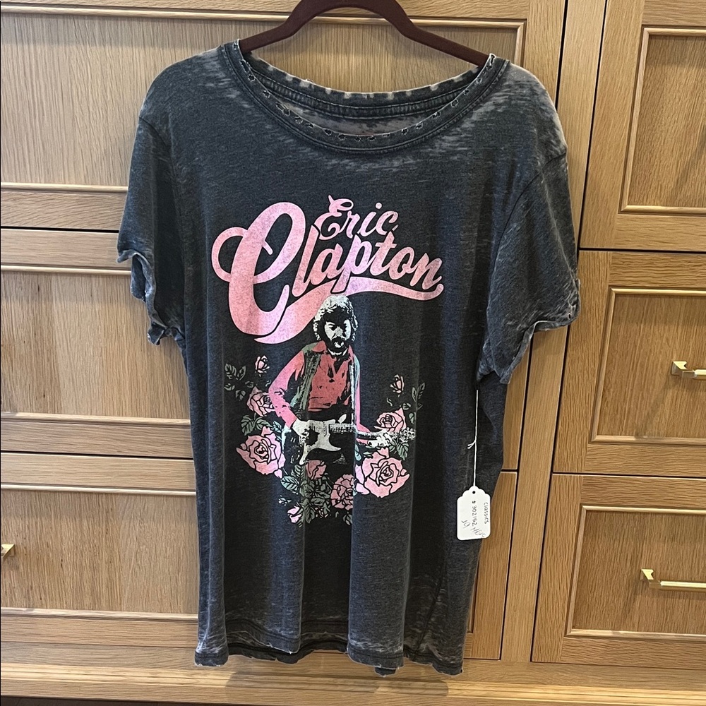 Recycled Kharma Eric Clapton Graphic T-Shirt - softest tee shirt ever size M/L